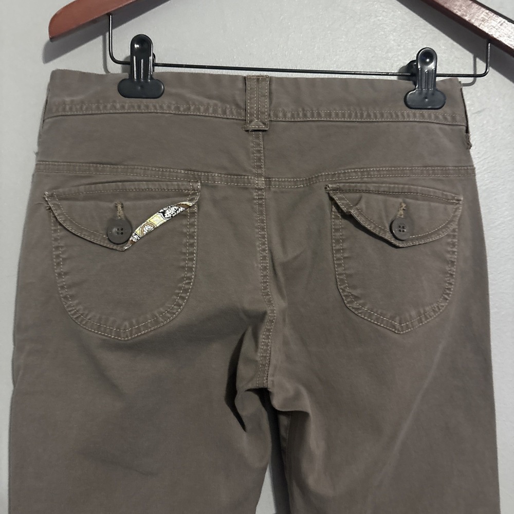 Womens Jezebell Mid Rise Boot Cut Brown Khakis Pants Sz 9 Jeans - Picture 9 of 12